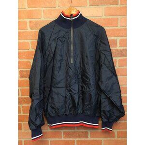 Vintage Mens Professional Baseball Minor League Umpire Uniform Pullover 1/2 Zip